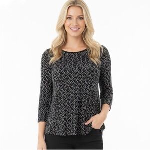 Postmark by Anthropologie medium black blouse